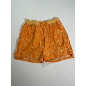 Lululemon License To Train Shorts M Mens 7" Linerless Mango Orange Running